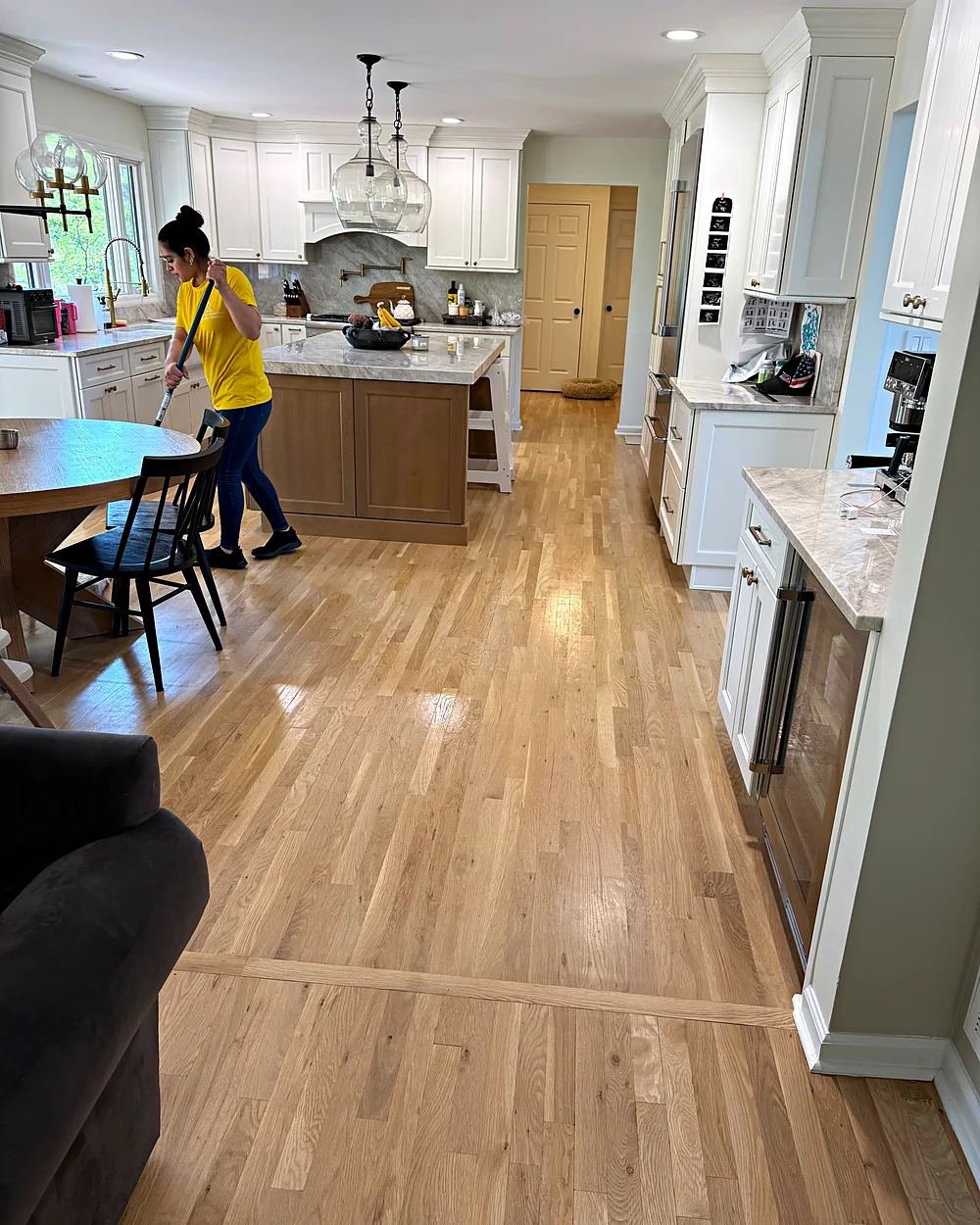 Patricia and Daughters cleaning team working in a Mount Arlington, NJ kitchen