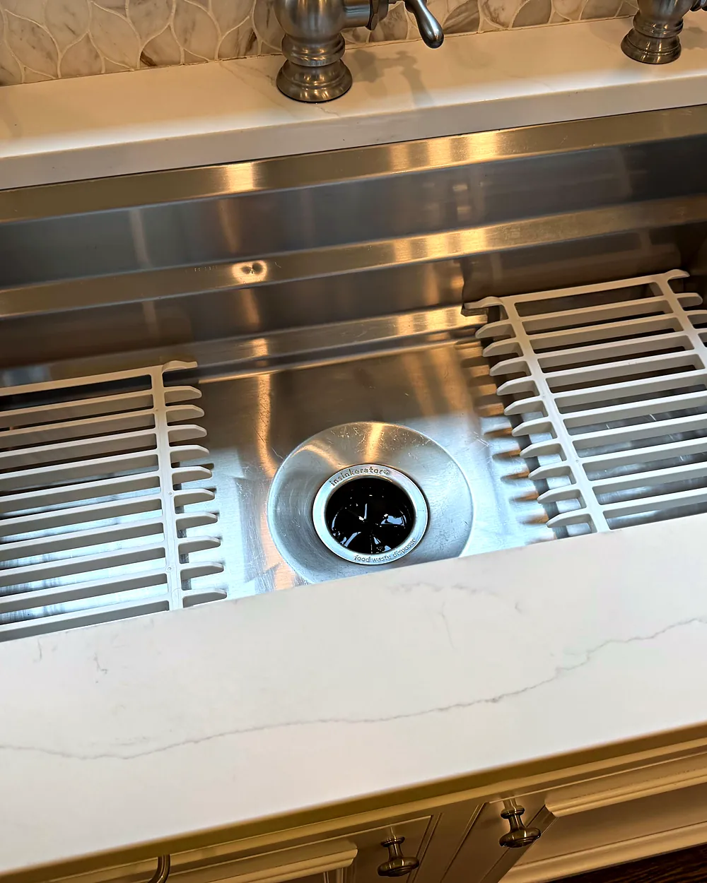 Shining stainless steel kitchen sink, house cleaning in Sparta, NJ